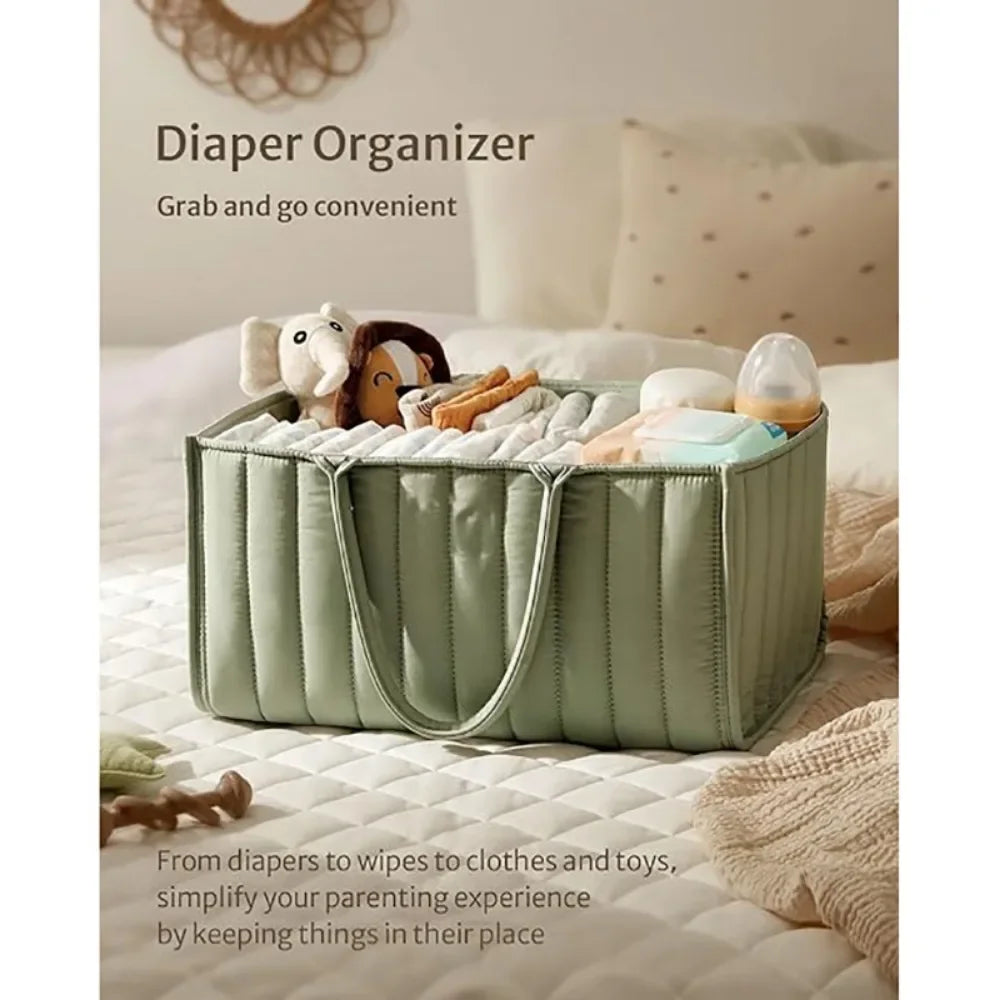 Baby Diaper Caddy Basket Baby Diaper Caddy Organizer Storage Basket for Newborn Baby Shower List and Baby Must Haves Essentials