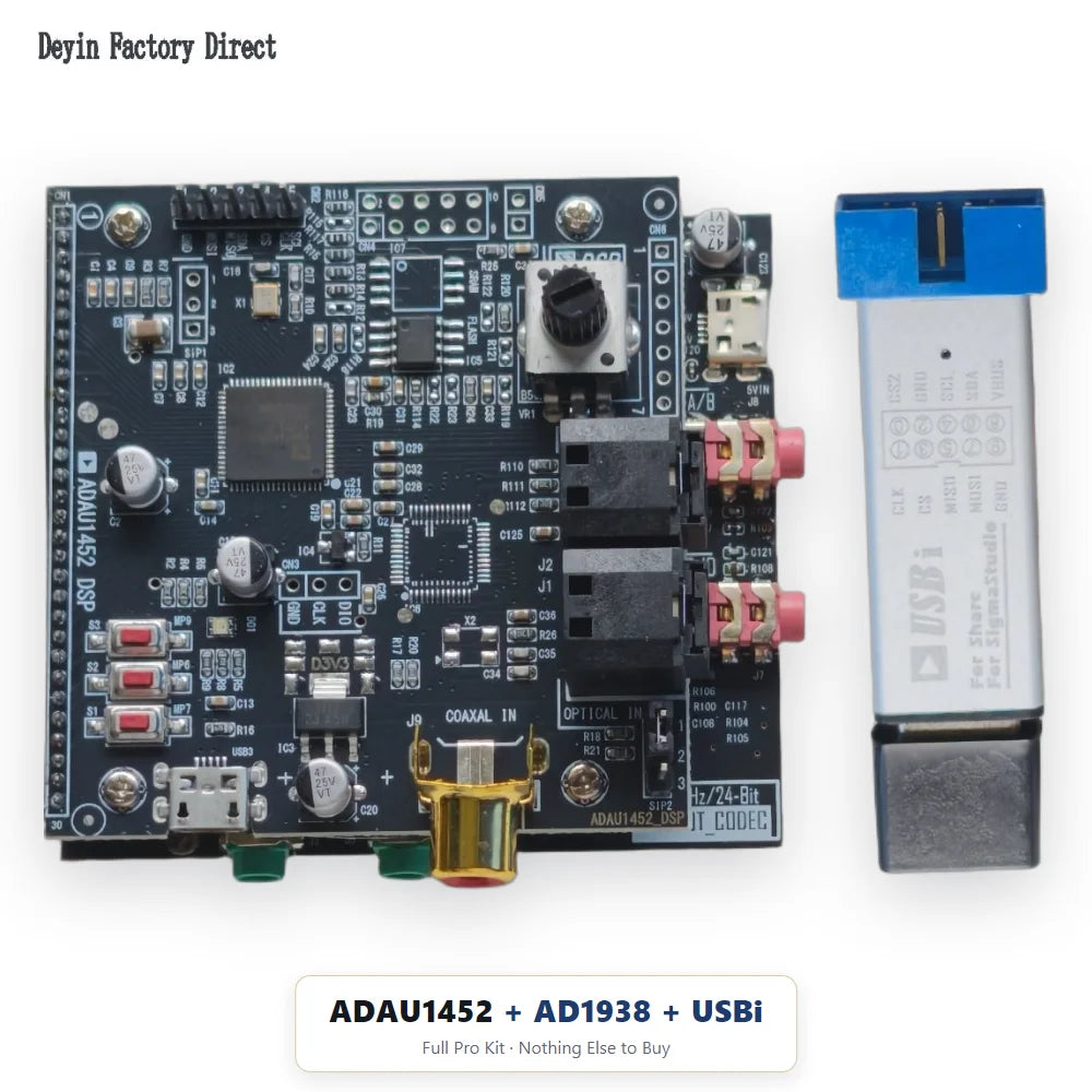6 Inputs and 8 Outputs Decoding Board Audio and Video Development Board ADAU1452 DSP CS42448 Audio Module 48-192 Sampling Rate W