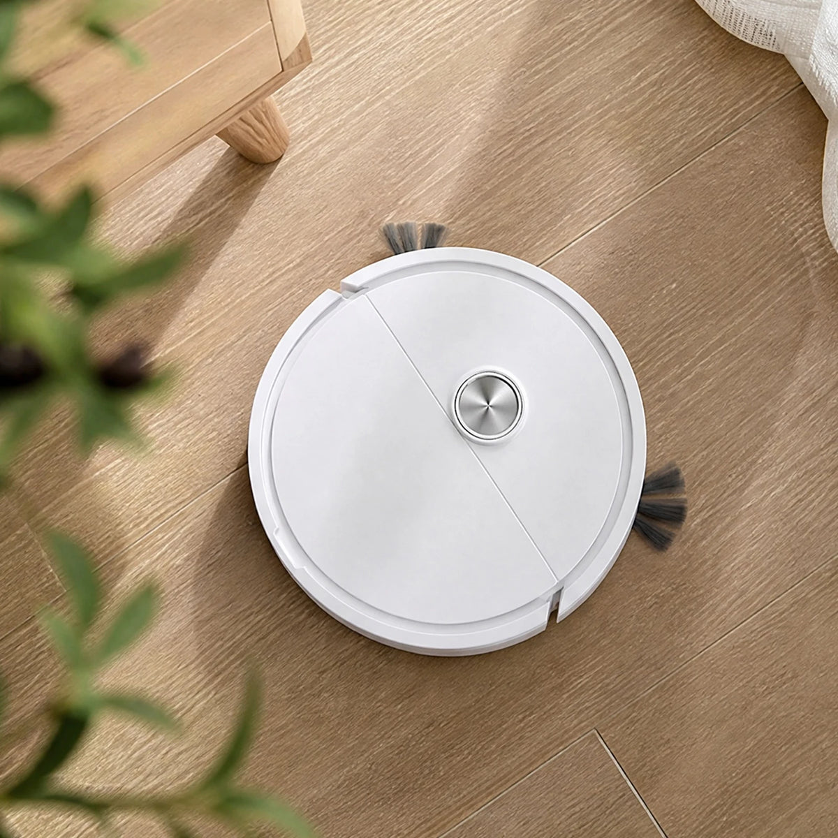 3 In 1 Compact Car Robot Vacuum Lightweight Smart Cleaning Machine Automatic Obstacle Avoidance for Pet Hair&Hard Floor&Carpet