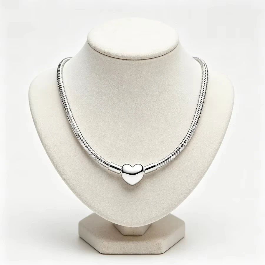 S925 Silver Life Tree Ball shaped Gold Heart Thread Necklace Suitable for Women's Daily Wear DIY Exquisite Jewelry Gifts