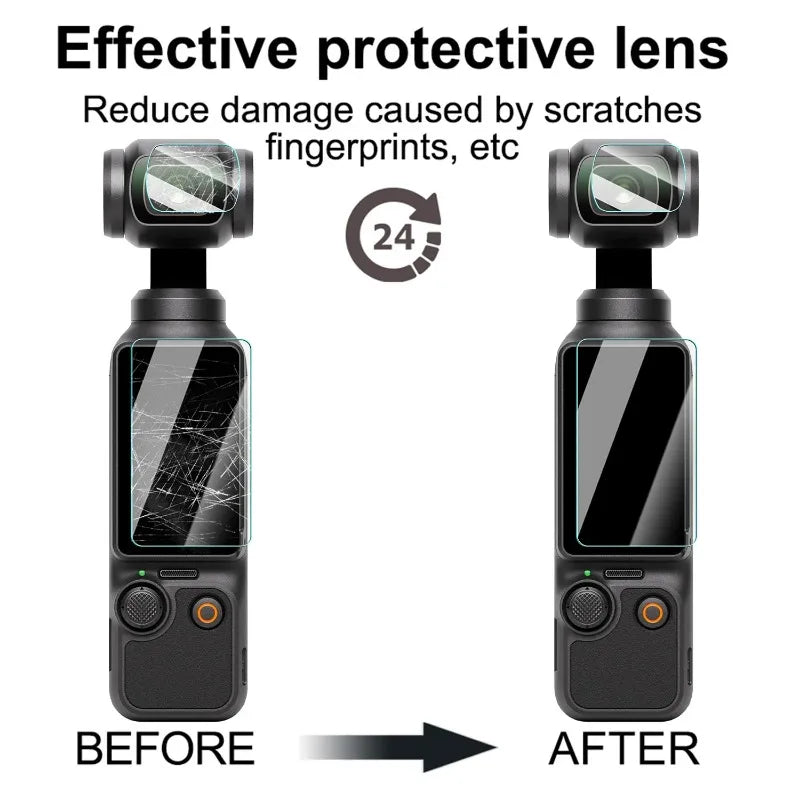 Tempered Glass Flim for DJI OSMO Pocket 4 3 Screen Protector Anti-Scratch Lens Protective Cover for DJI Pocket 3 4 Accessories