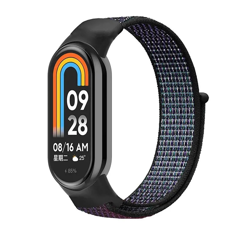 Nylon Loop Strap For Xiaomi Mi Band 8 7 6 5 4 3 Bracelet SmartWatch Wristband Replacement Sport Pulsera Watchband Miband 8 NFC