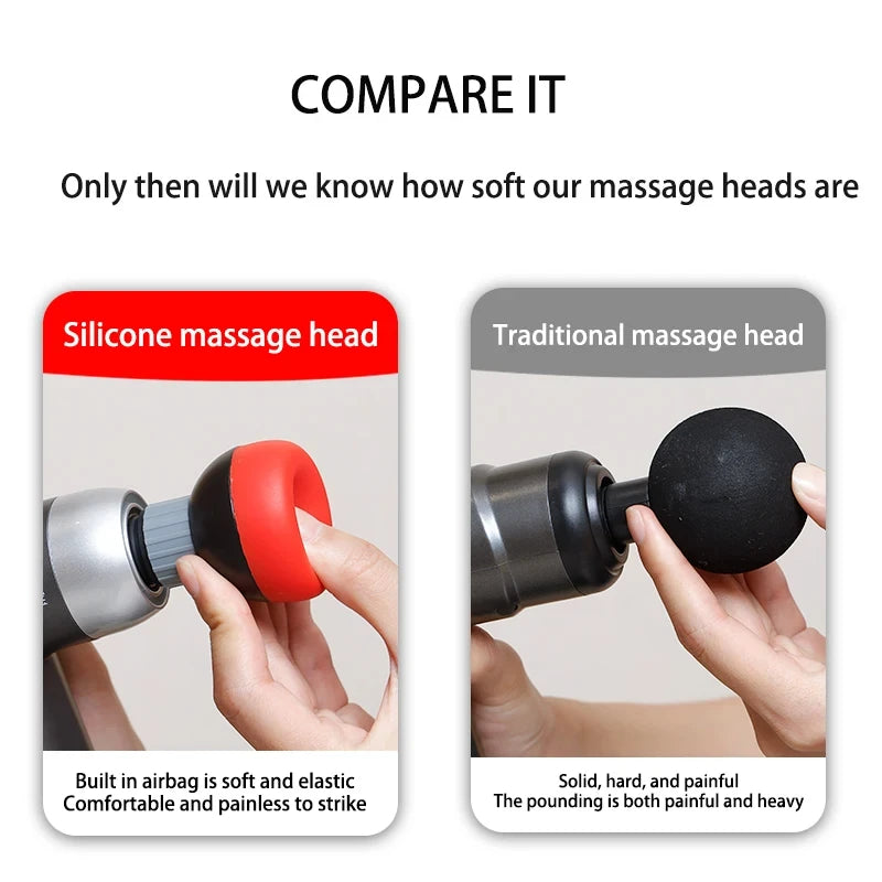 Fascia Gun Massage Tip 12mm-18mm Bore Massage Gun Accessory Silicone Soft Head for Deep Tissue Muscle Relief