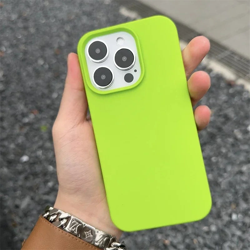 Fashion Soft Candy Liquid Silicone Phone Case For iPhone 18 17 16 11 12 13 14 15 Pro Max Plus Shockproof Bumper Back Cases Cover
