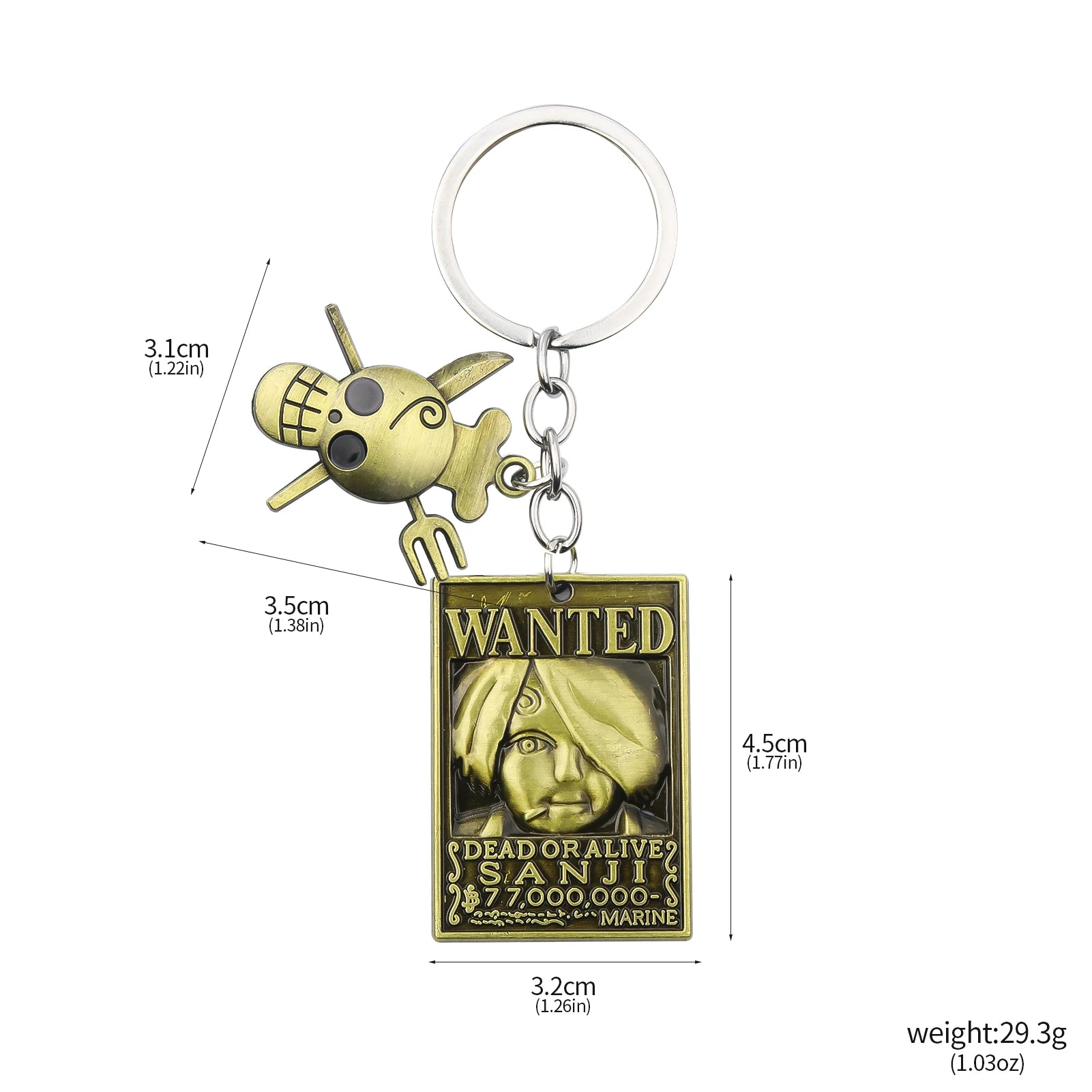 One Piece Luffy Straw Hat Keychain Rotatable Zoro Skull Metal Pendant Role-Playing Decorative Accessories Fan Jewelry Gift