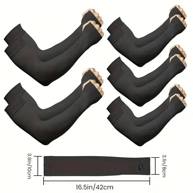 Cooling Ice Sun Sleeves for Arm Breathable UV Protection Arm Sleeves High Elastic Quick Dry Summer Outdoor