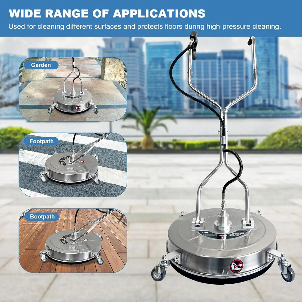 24 Inch High Pressure Stainless Steel Flat Surface Cleaner/ Industrial Pressure Cleaners Mobile Scrubber For Floor Cleaning