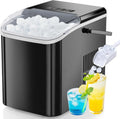Portable Countertop Ice Maker, 26lbs/24H, 9 Cubes in 6 Mins, Self-Cleaning, Quiet for Home Kitchen RV Camping