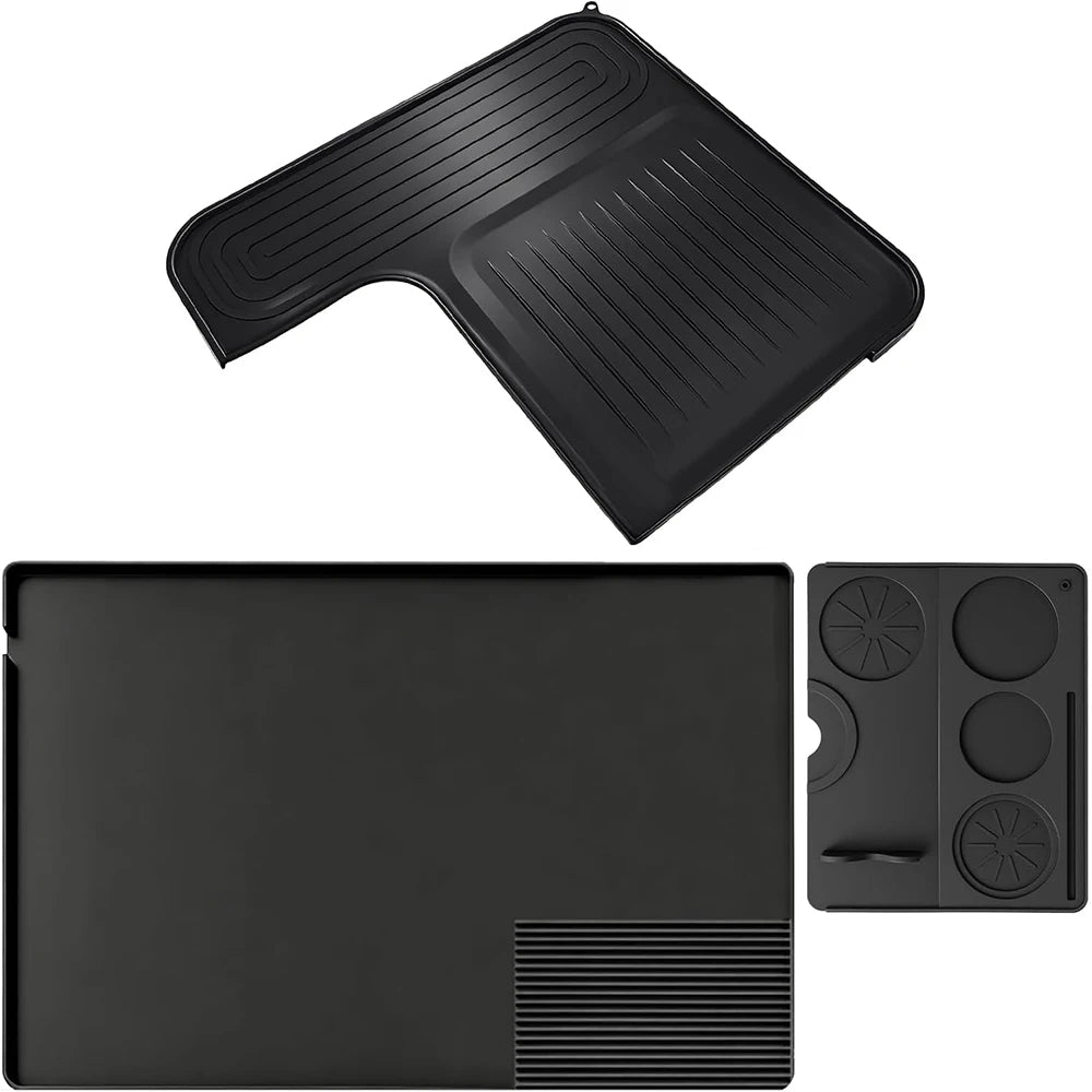 LMETJMA Silicone Coffee Mat Set for Ninja ES601 ES701 Espresso Machine Non Slip Coffee Machine Top Mat Cover Tamping Station Pad