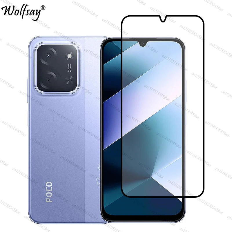 Full Cover Tempered Glass For Xiaomi Poco C85 Screen Protector For Poco C85 Camera Lens Protector Phone Glass For Poco C85 Glass