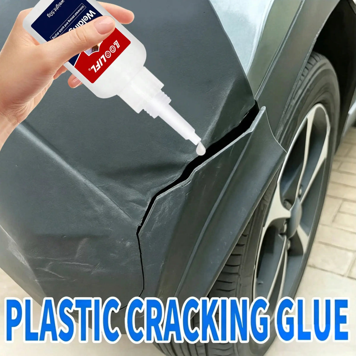6 Pack 50g LOOLIFL Oily Welding Super Glue Fast Curing Waterproof Flexible Repair Glue for Bike Motorcycle Tire Archery Carbon Arrow Metal Plastic Leather Crafts