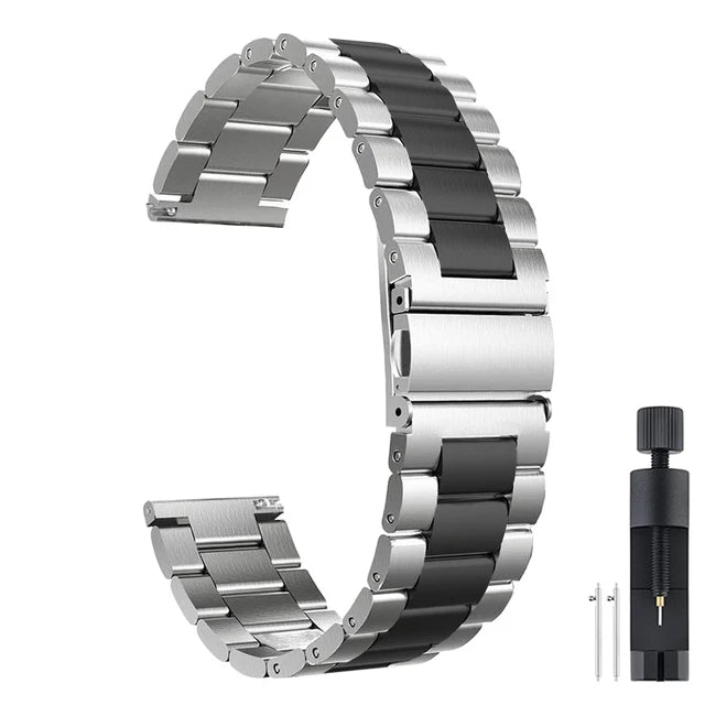 22mm 20mm Stainsteel Steel Strap For Samsung Galaxy 7 6 3 4 5 Pro Classic Metal Band For Huawei GT 4 46mm Amazfit Bip/GT/GTS/GTR