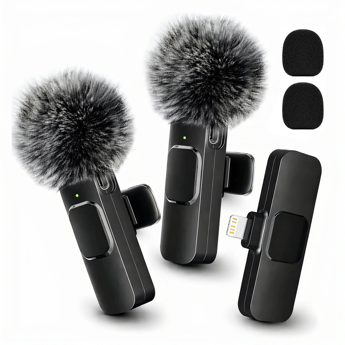 Wireless Lapel Microphone, Lightning Connector, mini Clip Microphone, Suitable for Live Streaming, Vlogs, Interviews.