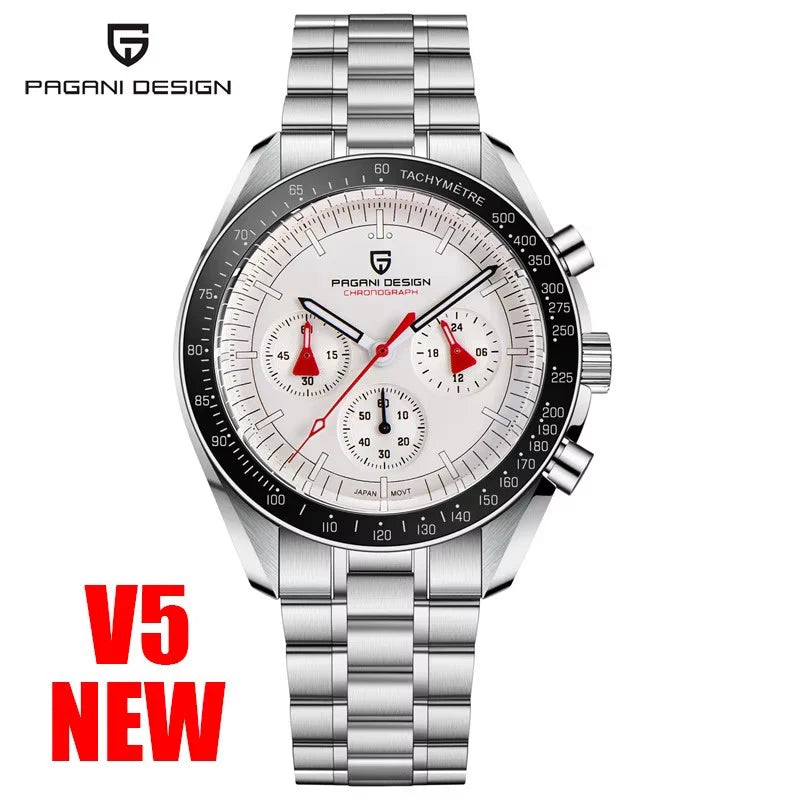 PAGANI DESIGN Moon Mens Watches 2025 Top Brand Luxury Quartz Watch For Men Chronograph Luminous Sapphire Mirror Waterproof Clock