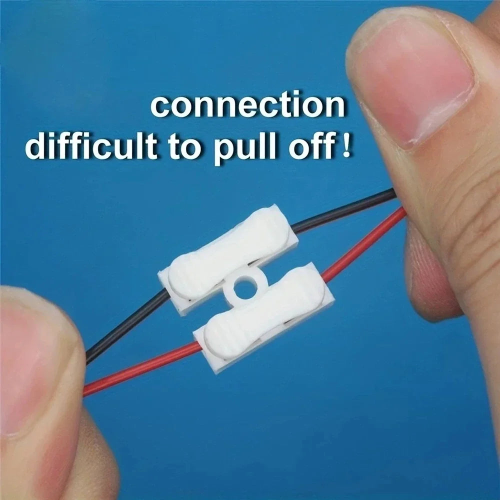 20pcs 2P Connector No Solding Welding Quick Cable Wire Connecting Terminal No Screw Terminal  Block Spring Clamp
