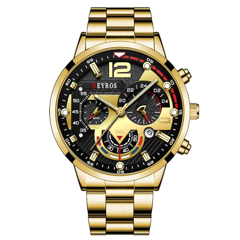Fashion Mens Watches Luxury Quartz Wristwatch Calendar Luminous Clock Men Business Casual Watch Reloj Hombre