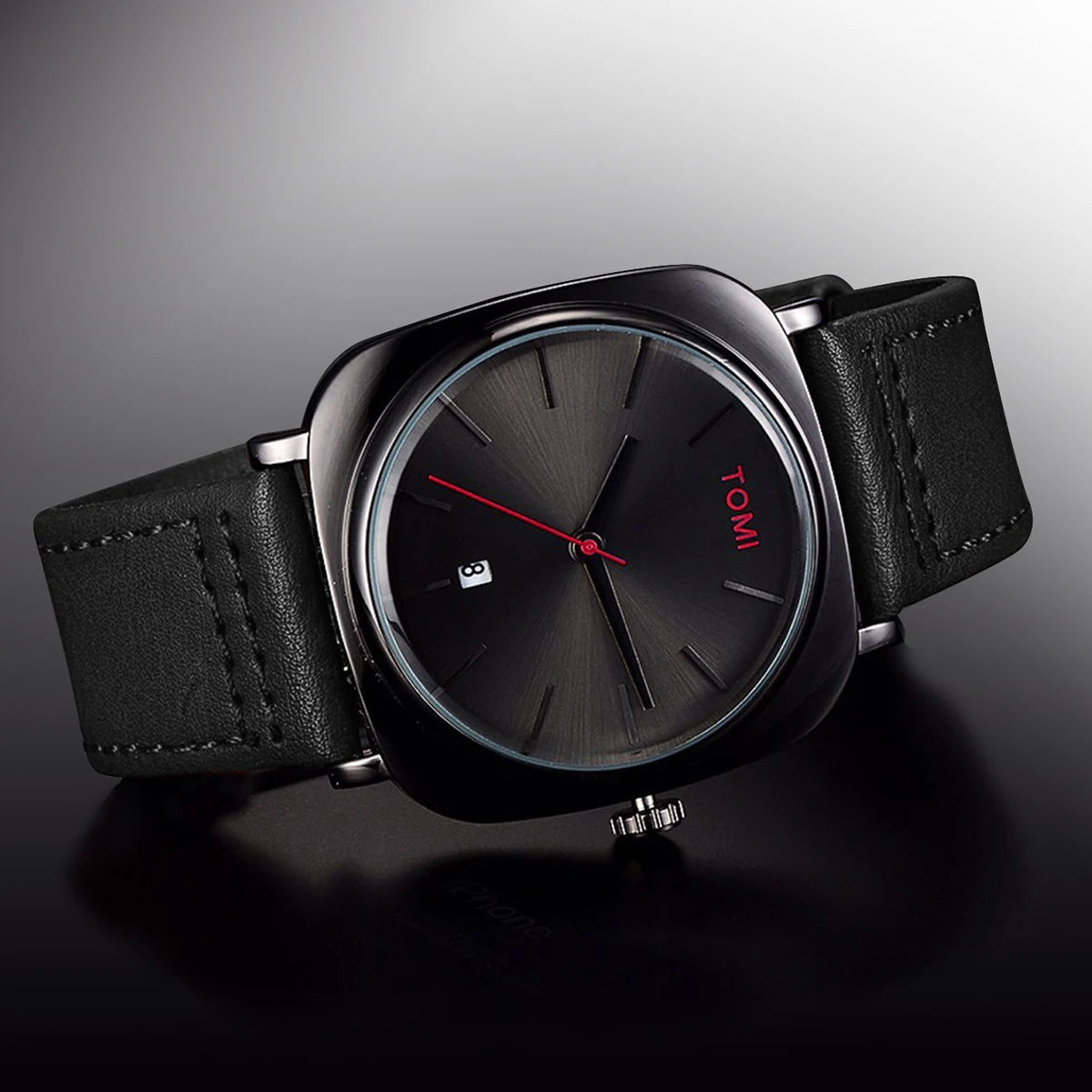 TOMI Men's Fashion Business Design Watch Square Small Disc Watch High Quality Minimalist Design Elegant Men's Watch Quartz Watch