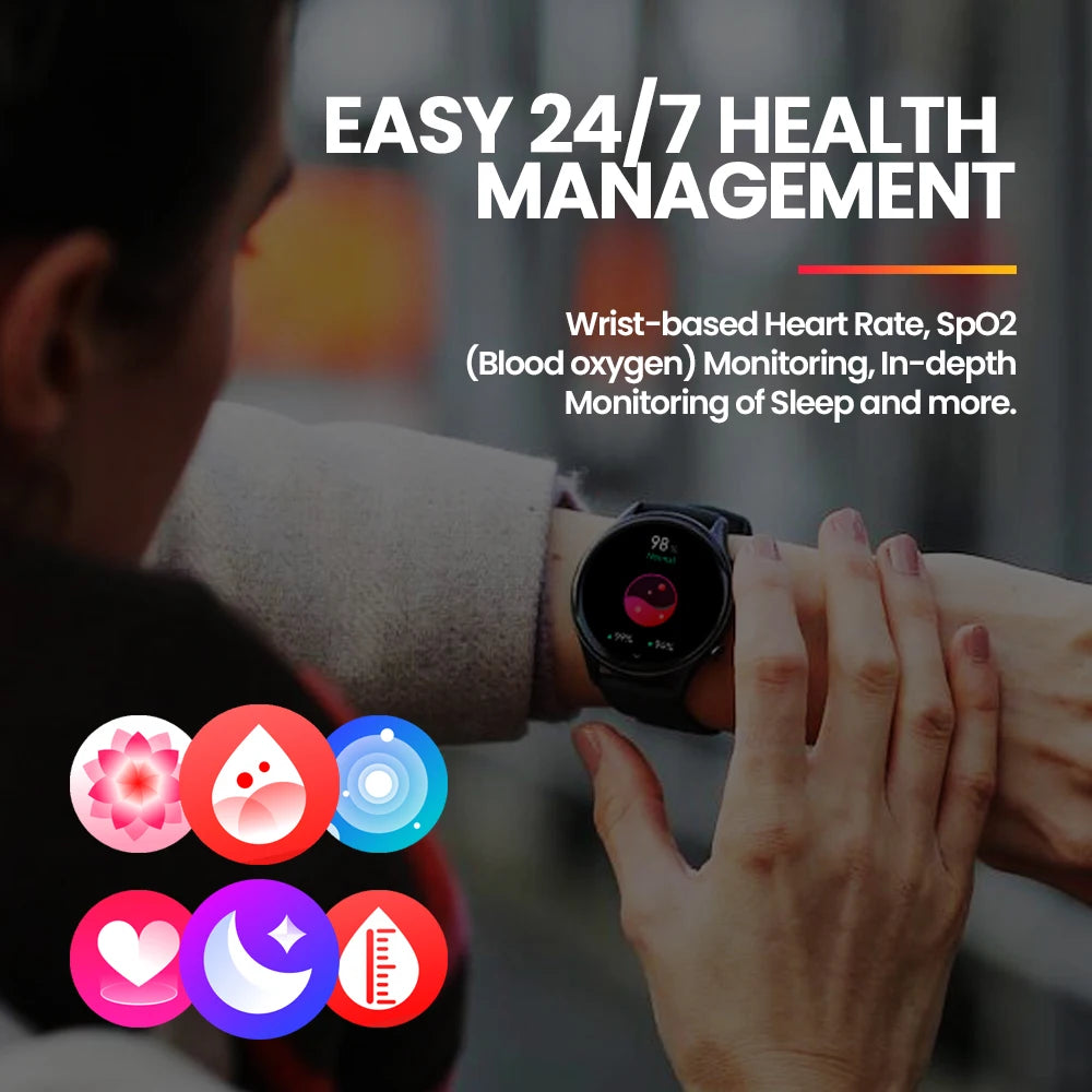 New Zeblaze Btalk 3 Plus Voice Calling Smartwatch 1.39'' Large HD Color Display Health Monitoring Sports Smart Watch