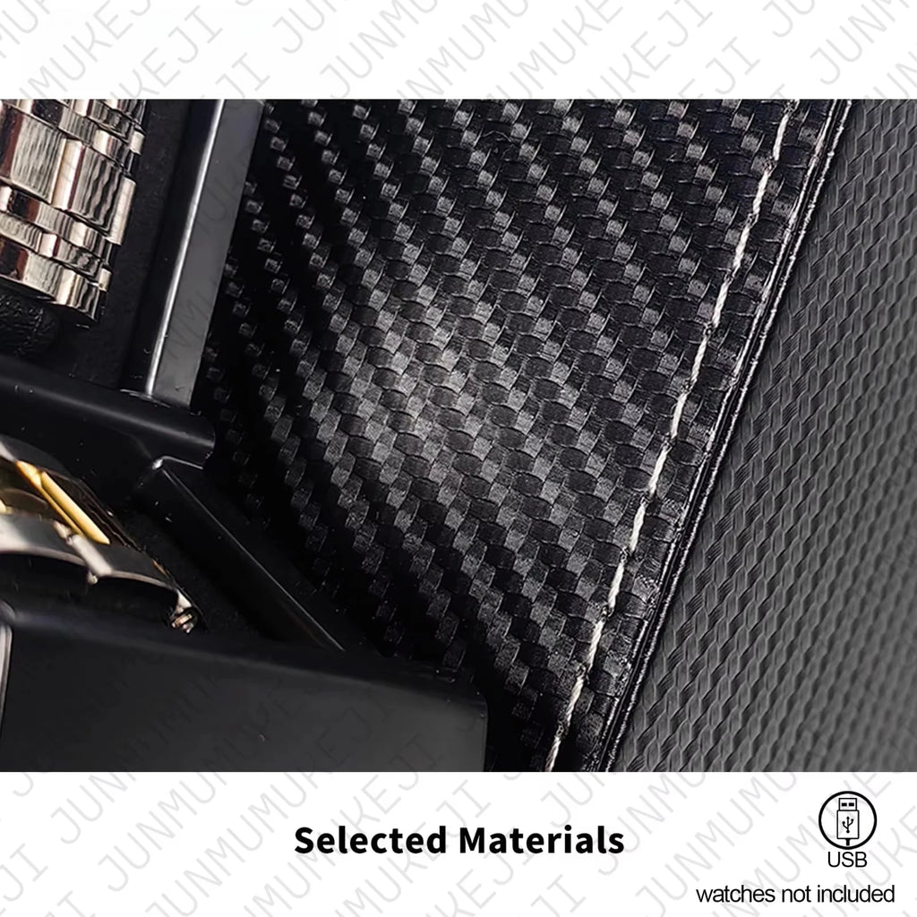 Watch Winder for Automatic Watches Box 3 Watches PU Leather Rotating Storage Display Automatic Winding Universal USB Power 5V1A