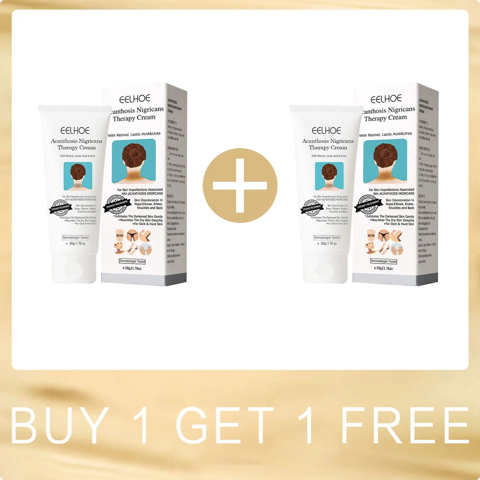 EELHOE Acanthosis Nigricans Therapy Cream Neck Arm Knee Joint Underarm Whitening Nourish Body Care Set Acantosis Nigricans Cream