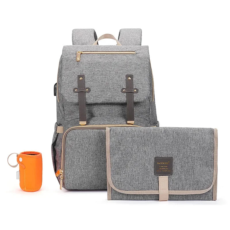 2022 Fashion New Baby Diaper Bag Backpack Multifunctional Diaper Bag Organizer with Thermal Milk Bottle Bag Baby Bags for Mom