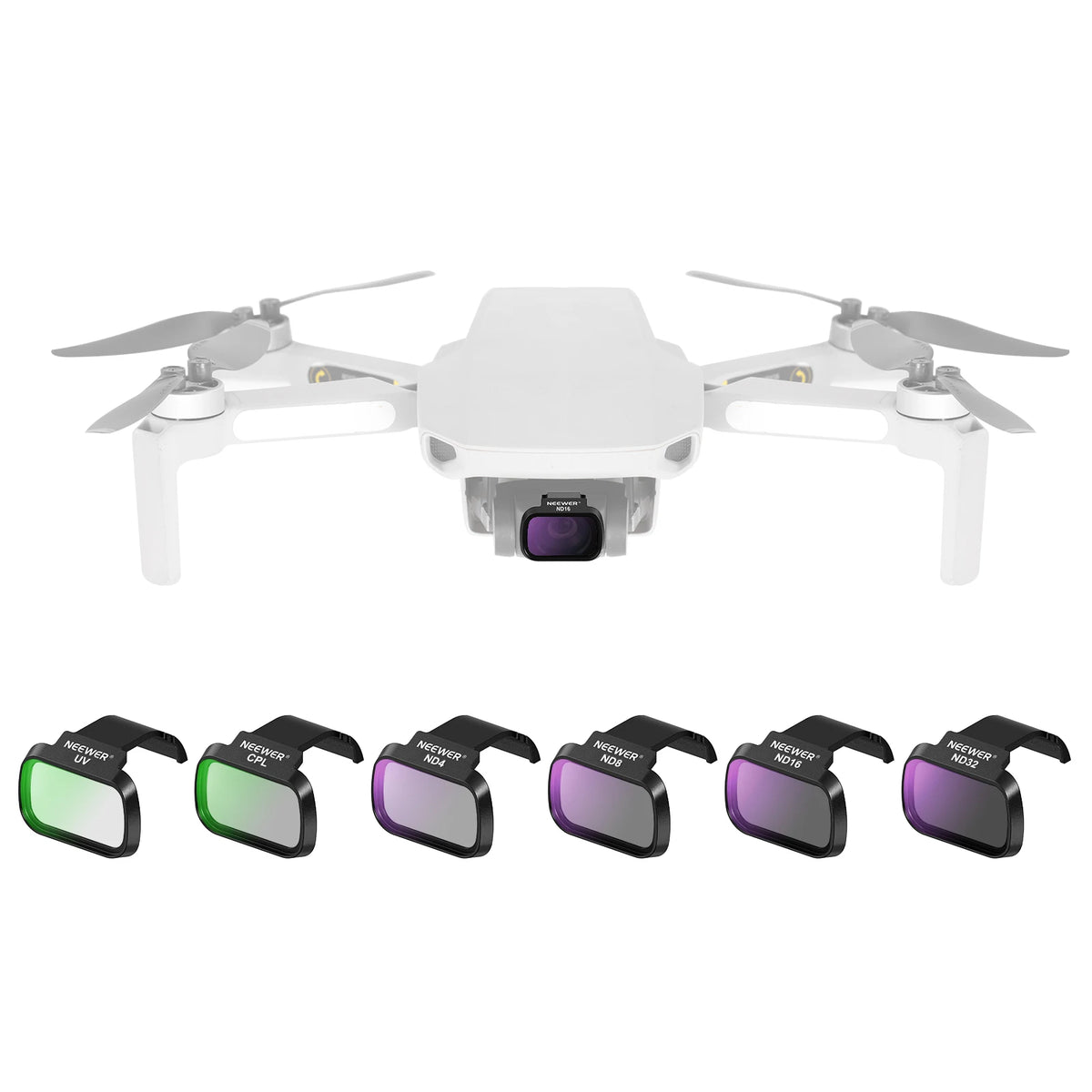 NEEWER 6 Pack ND CPL Filters For DJI Mini 4K/2/Mavic/SE/2 SE, Drone Lens Accessories, Snap On Circular Polarizing Neutral