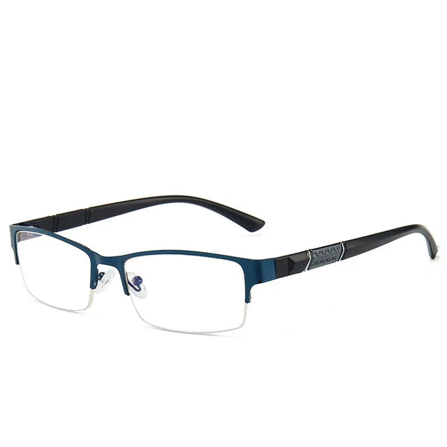 BEGREAT High Quality Anti-Blue Light Presbyopic Glasses Far Sight Flexible Metal Half-frame Glasses Business Reading Eyeglasses
