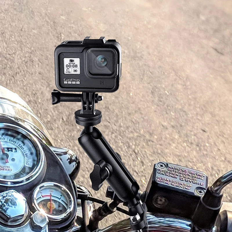 For GoPro 13 12 11 10 Motorcycle Bicycle Holder Handlebar Mount Bracket For Insta 360 X5 X4 DJI OSMO 360 Action 6 5 4 Accessory