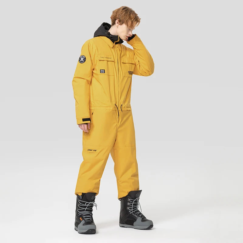 COPOZZ Winter Ski Suit Men Women Waterproof Warm Ski Overalls Outdoor Sports Snowboard One Piece Ski Jumpsuit Skiing Clothing