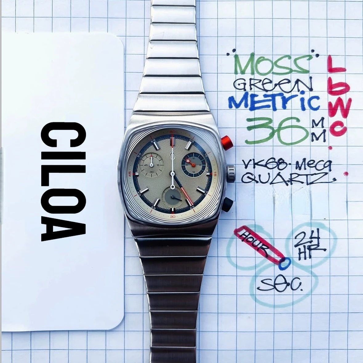 CILOA 2026 New Square Men's Watch Niche Light Luxury Men's High-End Men's Watch Trendy Watch