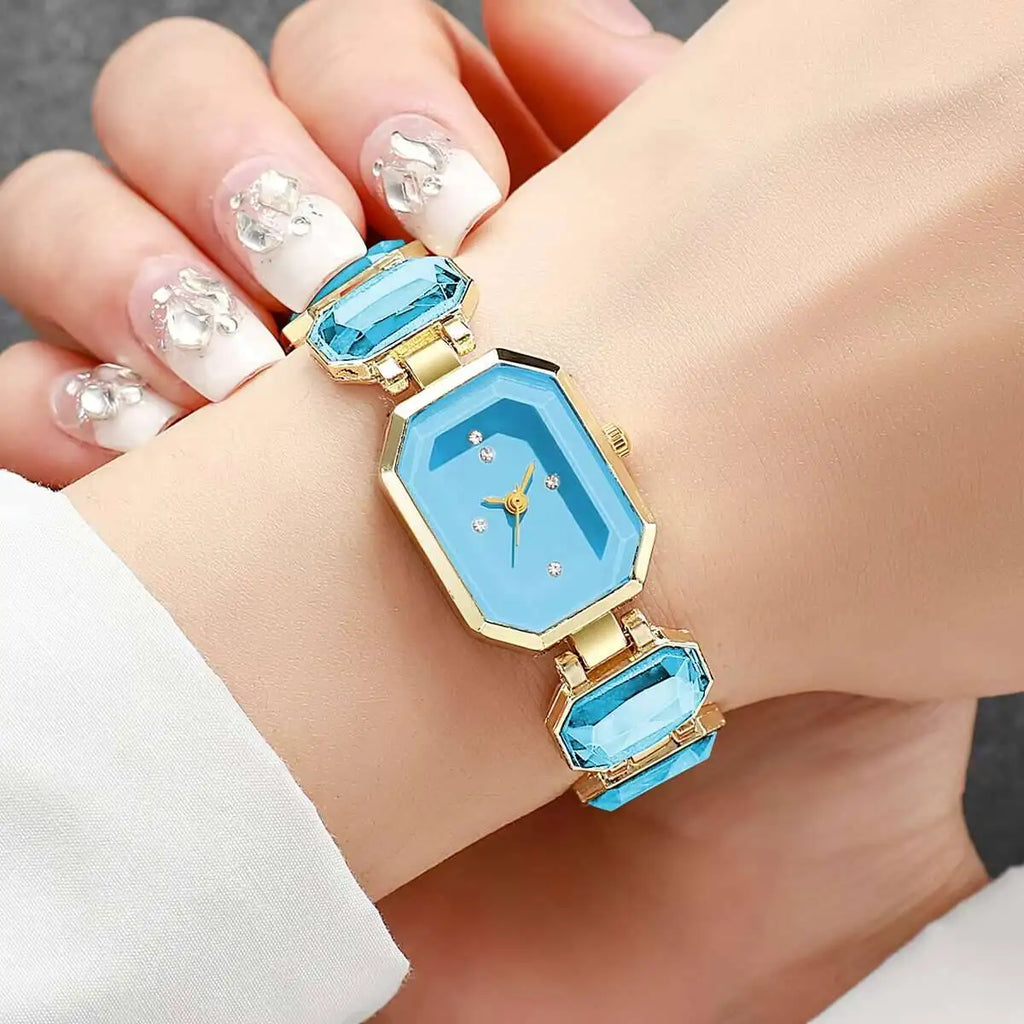 Elegant Women's Watch Fashion Rectangle Dial Ladies Quartz Wrist Watches Girls Clock Reloj Hombre（Without Box）