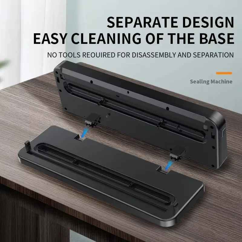 Electric Household Vacuum Sealer Machine - One Touch Operation with Built-in Cutter Kitchen Food Storage Packaging Tool