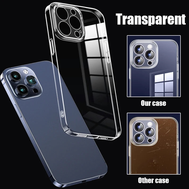 Ultra Thin High Transparent Hard PC Case For iPhone 18 17 15 14 13 12 16 Pro Max 17e Crystal Clear Shockproof Bumper Phone Cover