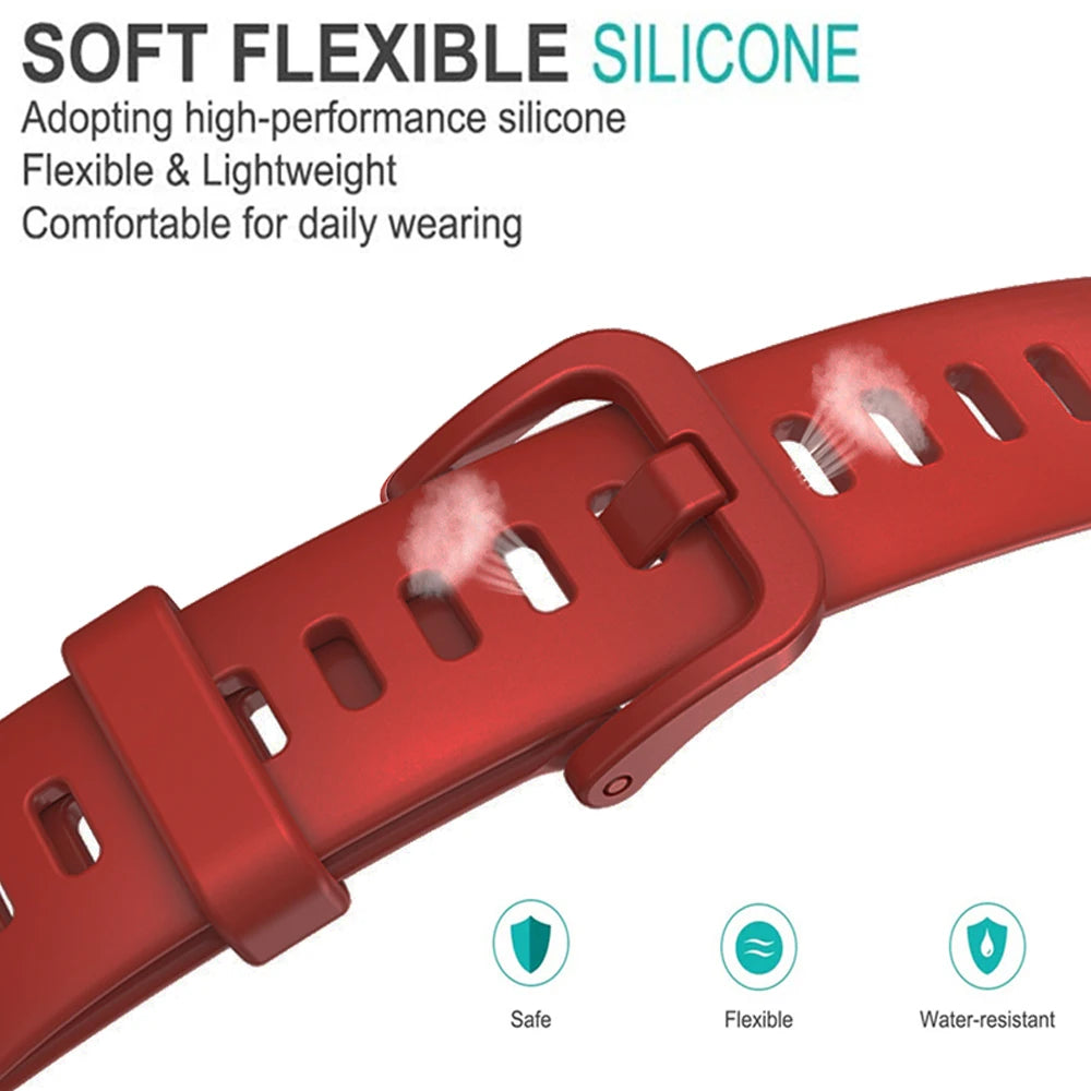 Silicone Watchbands For Huawei Band 10 9 8 Strap Replacement Universal Strap For Huawei Band 10 Correa Bracelet