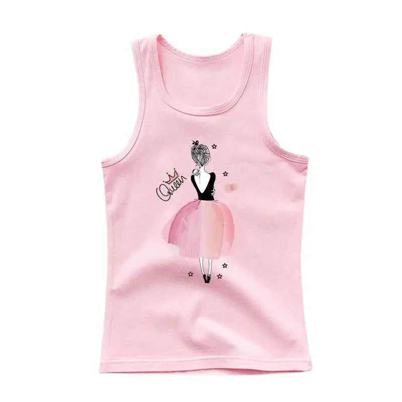 Kids Girl Cute Unicorn Singlet Summer Baby Girls Cotton Tops Toddler Clothes Children Sleeveless Cartoon T-shirts