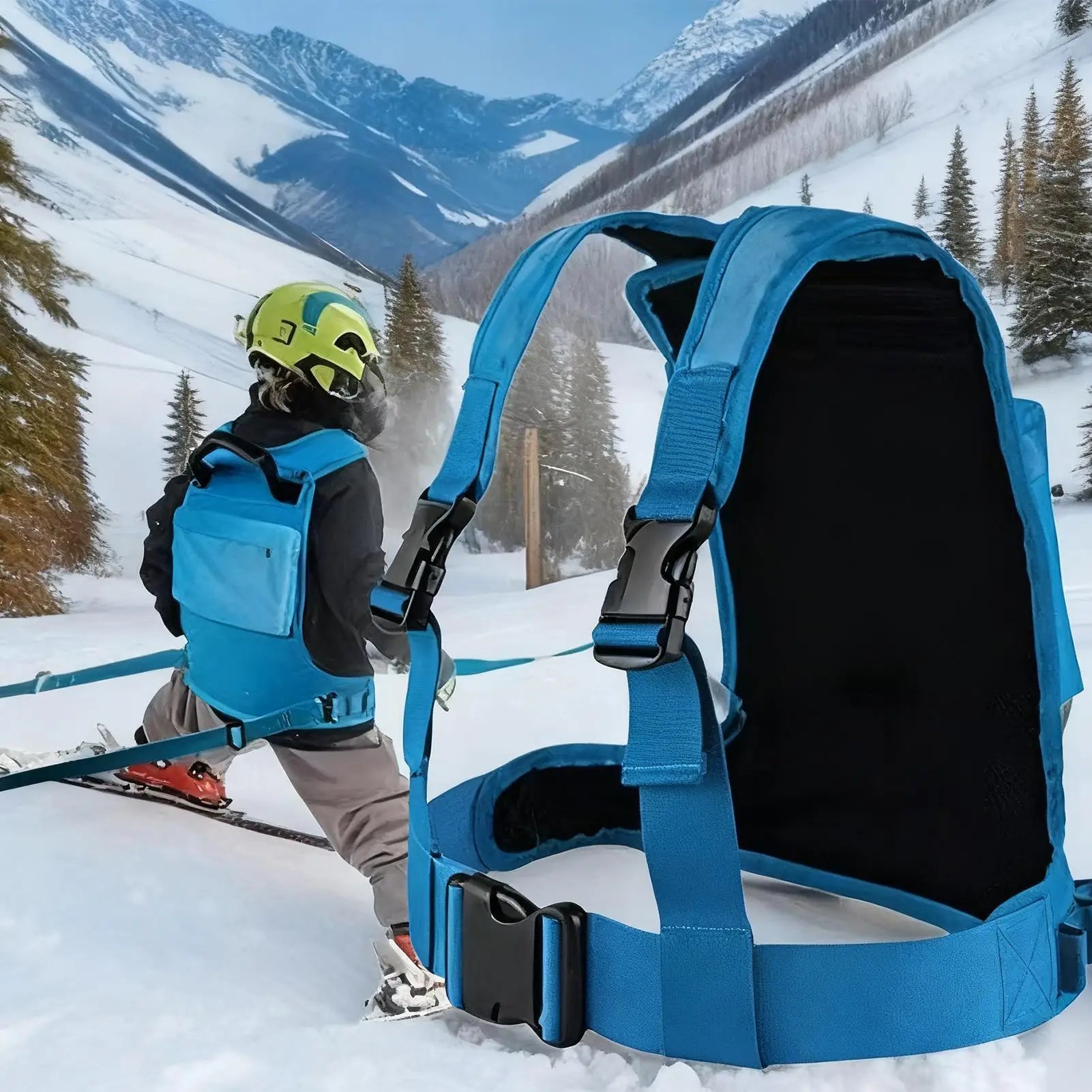 Kids Ski Harness Trainer Leashes with Safety Belt Snowboard Training Gear for Children Beginner Learning Fall Prevention Control
