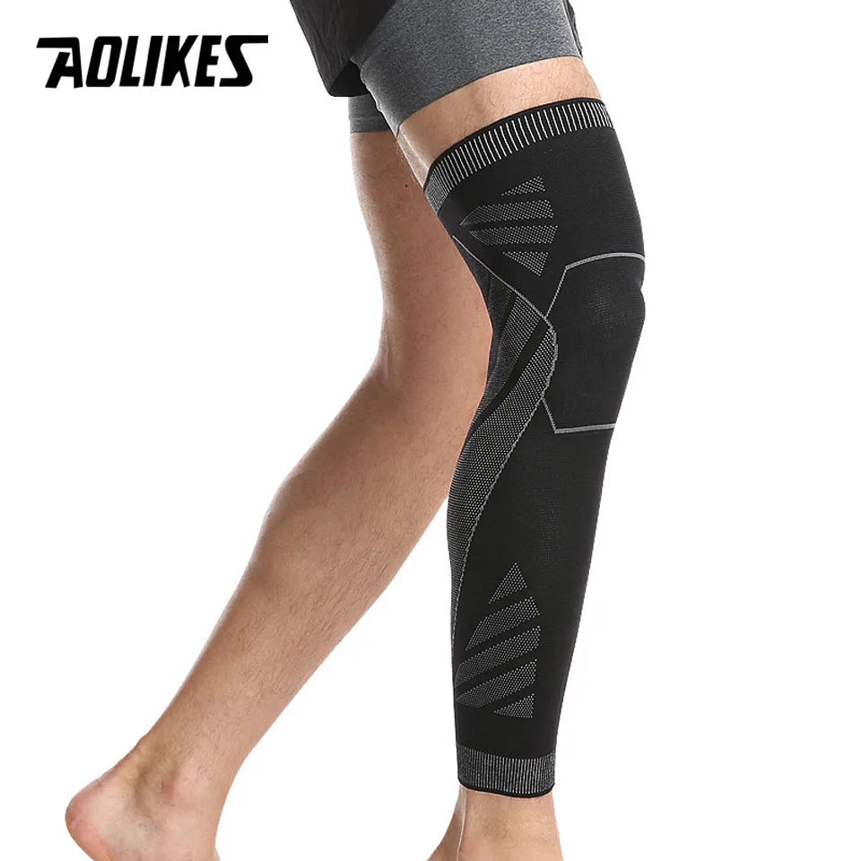 AOLIKES Sports Full Leg Compression Sleeves Knee Braces Support Protector for Weightlifting Arthritis Joint Pain Relief