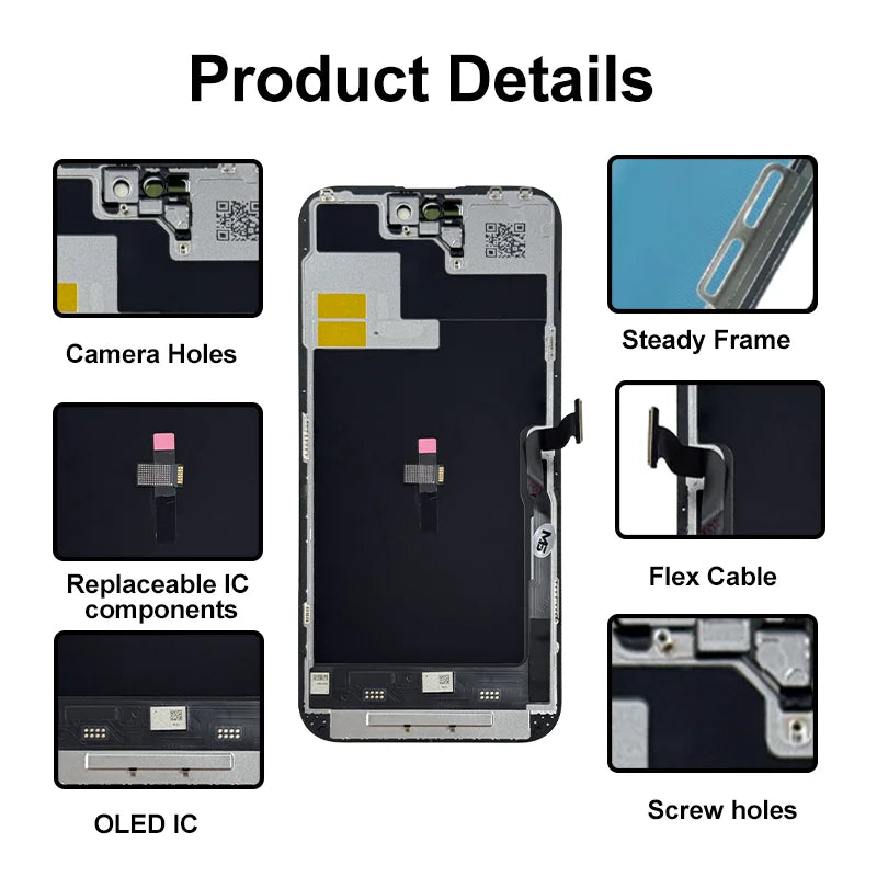 New AAA- OLED For iPhone X XR XS MAX LCD Display 3D Touch Screen Digitizer For iPhone 11 Pro 12 Pro Max 13 Mini 15 14 Pro LCD