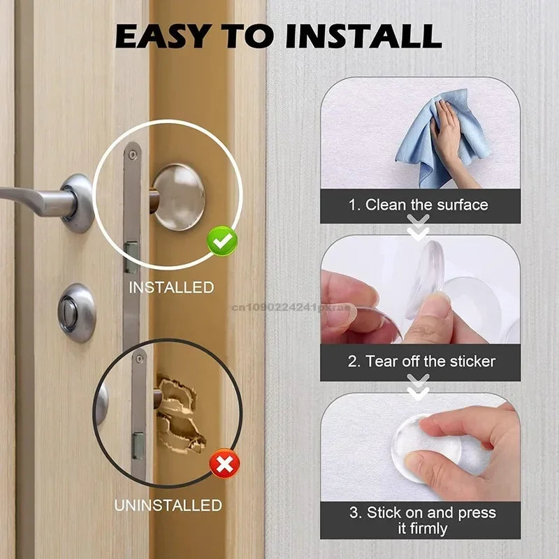 Door Stopper Handle Bumpers Silicone Self Adhesive Mute Anti-Shock Protection Porte Pad Home Decoration Wall Protection