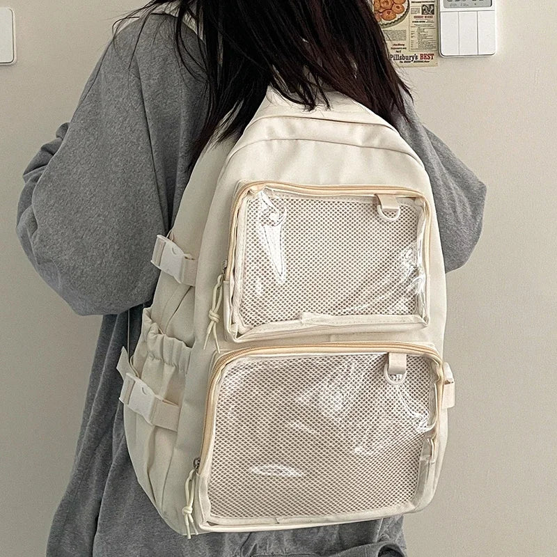 Japanese Style Transparent Ita Bag for Girls Comic Cons Large Capacity Women Backpack Fashion School Bags for College Student JK