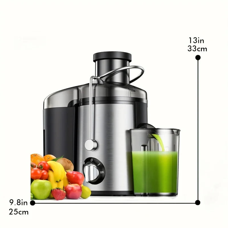 Multi-Function Juicer, Juice Blender, Mixer, Food Processor, 3-Inch Wide-Mouth Juicer Extractor for Vegetables And Fruits, 3-Speed Settings, Easy to Clean, Detachable, High Juice Yield, Fast Juicing, Quick Juice Extraction fo