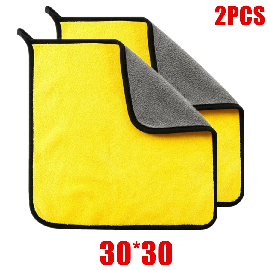 1/2/6pcs Microfiber Cleaning Towel Car Cleaning Cloths Professional Detailing Car Drying Microfiber Towel Wash Towel Accessories