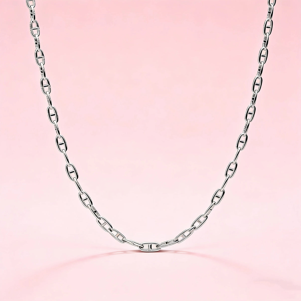 S925 Sterling Silver Necklace 18K Gold Plated Link Chain Necklace Fashion Minimalist Jewelry for Women Daily Party Gift