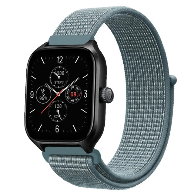 20mm 22mm Nylon Loop Strap for Amazfit GTR 47mm/GTR4 3 Pro/GTS 4 mini/3 Bracelet for Amazfit Balance 3 2/bip 5 6 Max/Stratos 2 3