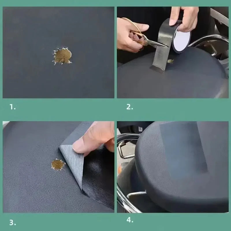 Car Seats Self Adhesive Leather Repair Tape for Sofa Handbags Jackets Furniture Shoes First Aid Patch Leather Patch DIY Black