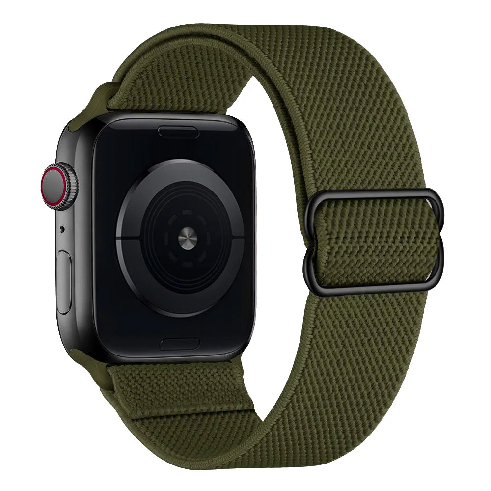 Scrunchie Strap for Apple Watch Band 45mm 44mm 40mm 41mm Adjustable Nylon Bracelet iWatch Series Ultra 3 4 5 SE 6 7 8 9 10 11