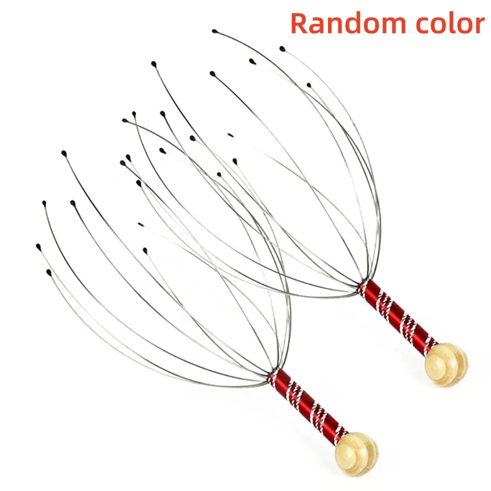 1/2pc Stainless Steel Head Massage Device Octopus Scalp Massager Relaxation Tool Head Scratcher Relieves Tension Stress Relief