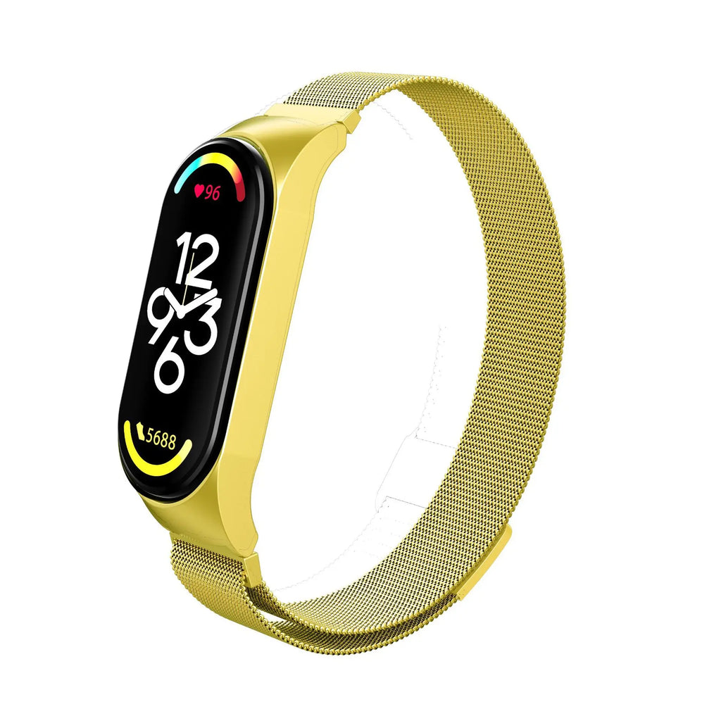 Strap for Xiaomi Mi Band 6 5 4 3 Metal Milanese Bracelet On Mi Band 4 Luxury Stainless Steel Wristband for Miband 5 6 Strap