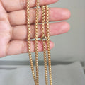I-souled Gold Color 50 60 70 80cm Solid Titanium Rolo Box Chain Necklaces for Men Fashion Jewlery