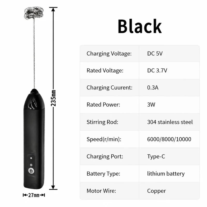 Wireless Milk Foamer Coffee Whisk Mixer Electric Blender Egg Beater Mini Frother Handle Stirrer Cappuccino Maker Cooking Tools